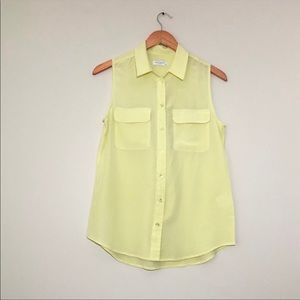 Equipment Slim Signature Sleeveless Silk Blouse